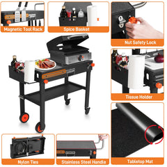 AOKEMAi folded compact cart for easy transport and storage
