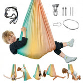 Aokitec front view of cuddle hammock showing cozy cocoon benefit