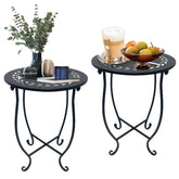 Aonagi round side table front view showing clean modern look and durability