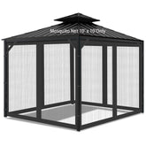 aonear gazebo front view showing full four-panel coverage and insect protection