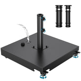 AOSTD metal umbrella base front view showing sturdy construction and stability