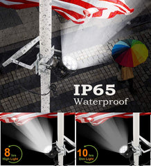 APONUO mounted on a flagpole showing easy installation and neat cable routing