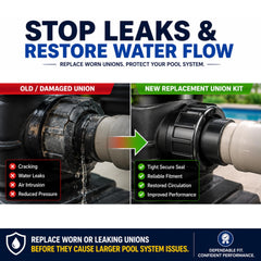 AppliaFit union connector installed on pump demonstrating simple replacement