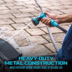 Aqua Joe rubberized grip detail showing secure no-slip handling when wet