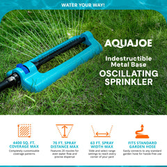 Aqua Joe detail of 20 clog-resistant nozzles showing precise water dispersal benefit