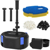 AquaMiracle assembled fountain pump showing full unit and immediate benefit
