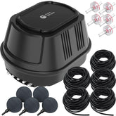 AquaMiracle front unit showing compact aerator and quiet housing benefit