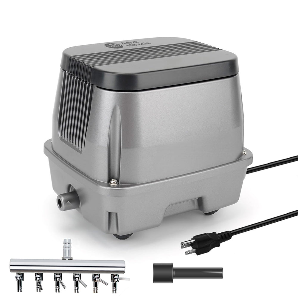 AquaMiracle front view showing compact aerator and durable housing benefit quiet operation