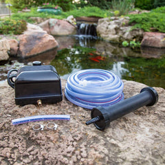 Aquascape rubber membrane diffuser close-up showing self-cleaning design for low maintenance