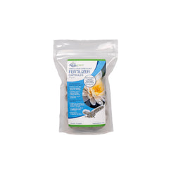 Aquascape front packaging of 12 capsules showing convenience and yearly feeding benefit