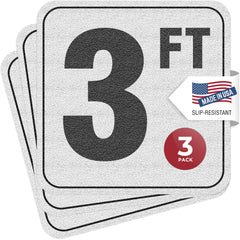 Aquatic Custom Tile front-facing depth marker showing bold 3FT number for quick identification
