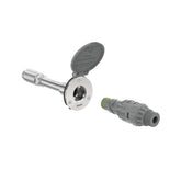 Aquor front profile of frost-free outdoor faucet showing compact wall appearance and neat finish