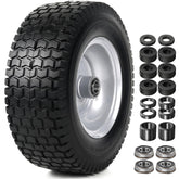 AR-PRO front view of assembled wheel showing rim and solid tire, durable replacement