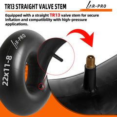 AR-PRO inner tube mounted on an ATV tire demonstrating correct fit and reliability