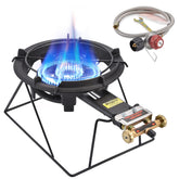 ARC cast iron wok burner front view showing sturdy build and stable base for safer cooking