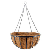 Arcadia Garden Products front view of 24 inch hanging basket showing full shape and finish, attractive display