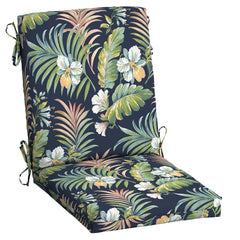 Arden Selections front view of blue tropical cushion showing full two-piece set and vibrant color