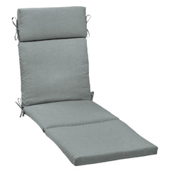 Arden Selections front view of Stone Grey chaise cushion showing full length and neat finish for outdoor comfort