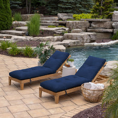 Arden Selections chaise cushion on poolside lounger demonstrating water-shedding benefit