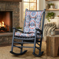 Arden Selections Clark Blue front view showing full two-piece cushion set and plush look