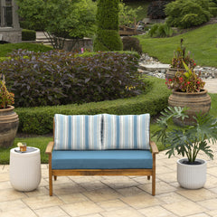 Arden Selections close-up of linen stripe fabric texture highlighting durable weave