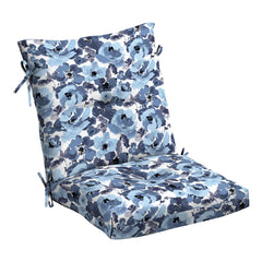 Arden Selections front view showing blue garden floral cushion for stylish comfort