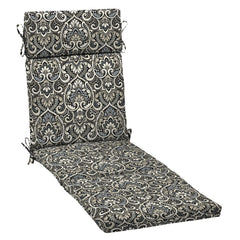 Arden Selections front view of Black Aurora Damask cushion showing pattern and fit