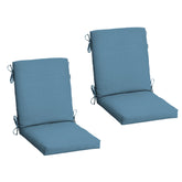 Arden Selections front view of French Blue cushions showing full fit and color