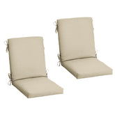 Arden Selections front view of tan patio cushions showing weather-ready design and comfort