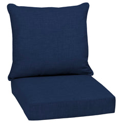 Arden Selections front view of sapphire blue deep seat cushion set, adds color