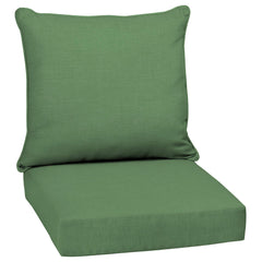 Arden Selections front view of moss green deep seat cushion set showing full design and fit