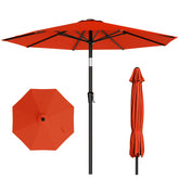 AreShark orange umbrella front view showing full canopy and bright shade benefit