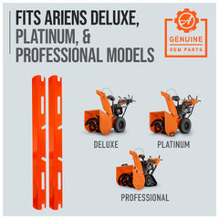 Ariens cutter in extended position cutting packed drift to reduce clogging