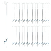 ARIFARO front view of 30-pack white step-in posts showing ready-to-use convenience