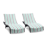 Arkwright Cabo front view showing striped cabana cover and secure pocket benefit