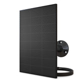 Arlo solar panel front view showing panel face and brand, delivers continuous charging