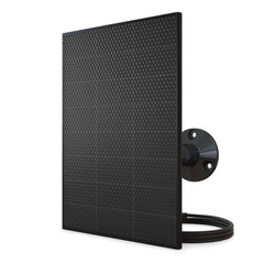 Arlo solar panel front view showing panel face and brand, delivers continuous charging