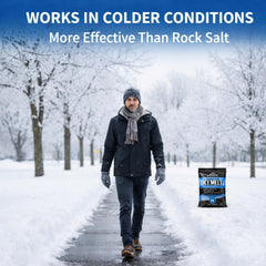 Aromasong spread across driveway demonstrating improved traction and faster melting