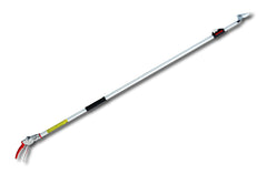ARS LA-180ZF305 front profile extended showing telescoping reach and safe ground pruning