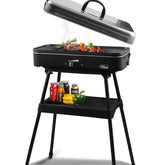 Artestia front view of compact electric grill showing ready-to-cook benefit