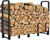Artibear front view of full 6ft rack showing organized log storage and neat stacking benefit