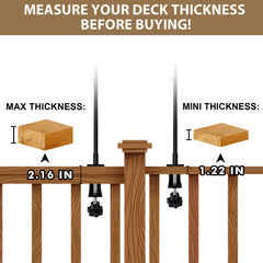 Artife full-length 31-inch pole mounted on wood rail showing extended reach benefit: keeps feeders away