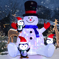 Artiflr side lawn display at night showing colorful illumination and cheer