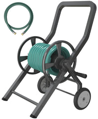 Artigarden front view reel cart shows compact storage and easy access benefit