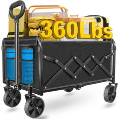 ARTIST'S DREAM front view of wagon showing compact frame and quick setup benefit