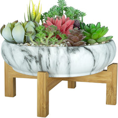 ARTKETTY front view ceramic planter showing modern design and stability