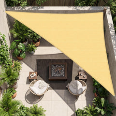 Artpuch triangle sail front view showing full coverage and UV protection