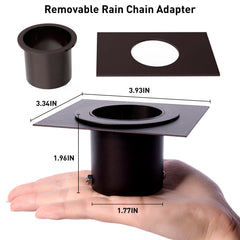 Aseneat hanger and gutter adapter detail showing easy attachment and secure fit