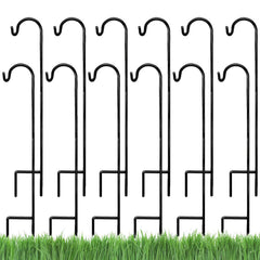 AshmanOnline 12-pack front view showing all black shepherd hooks and packaging benefit durability