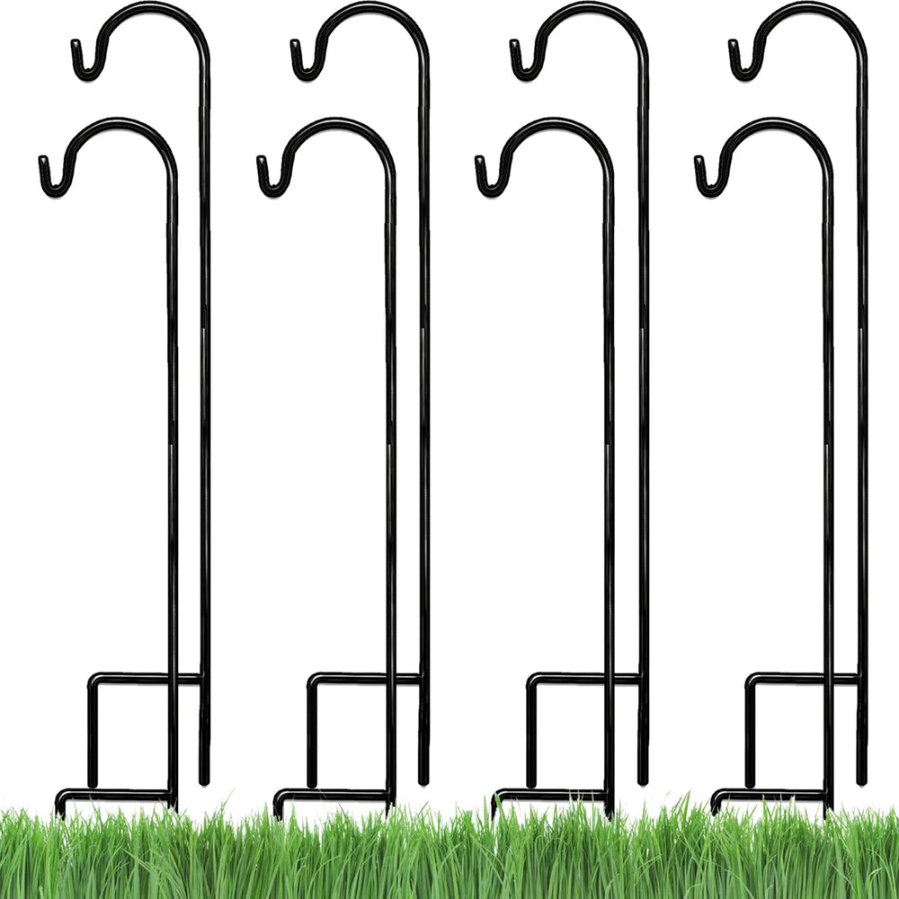 AshmanOnline front view of eight shepherd's hooks showing ready-to-use set